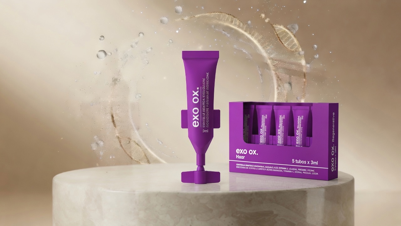 Exo Ox Hair Serum - exosomas vegetales en Valencia, Cúrcuma Longa y Centella Asiática para tricología